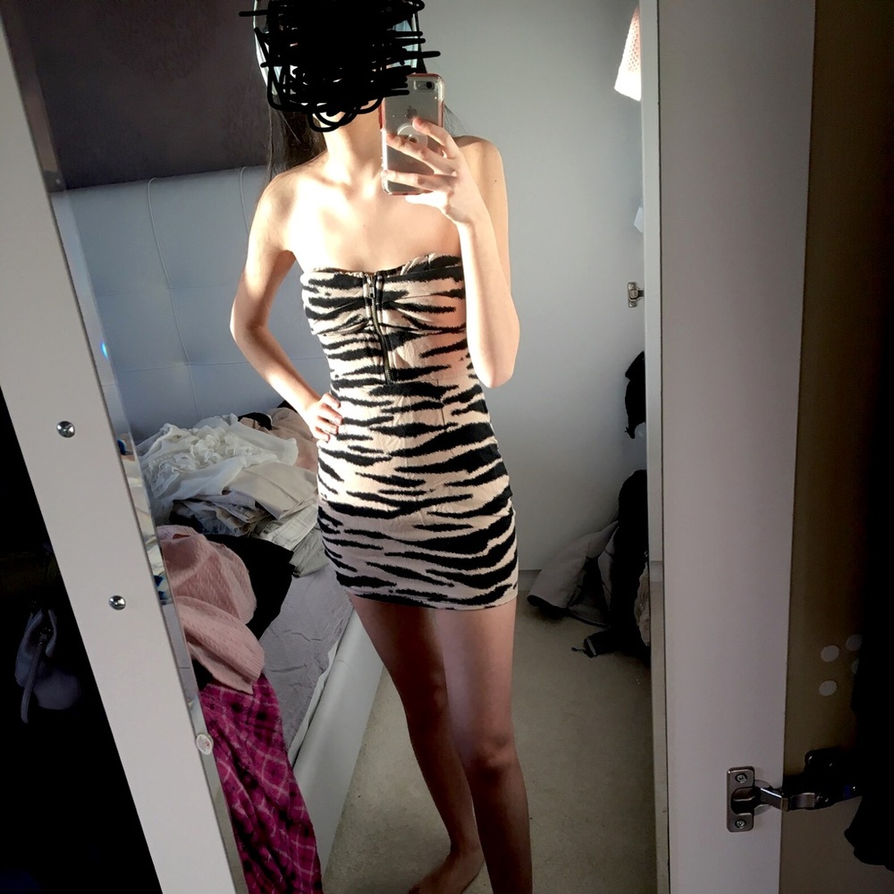 Tiger print mini dress